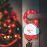 Muñeco de Nieve, Adorno para Manija de Puerta Navideño