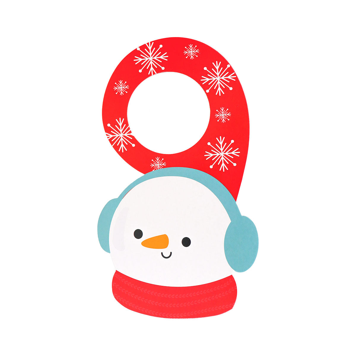 Muñeco de Nieve, Adorno para Manija de Puerta Navideño