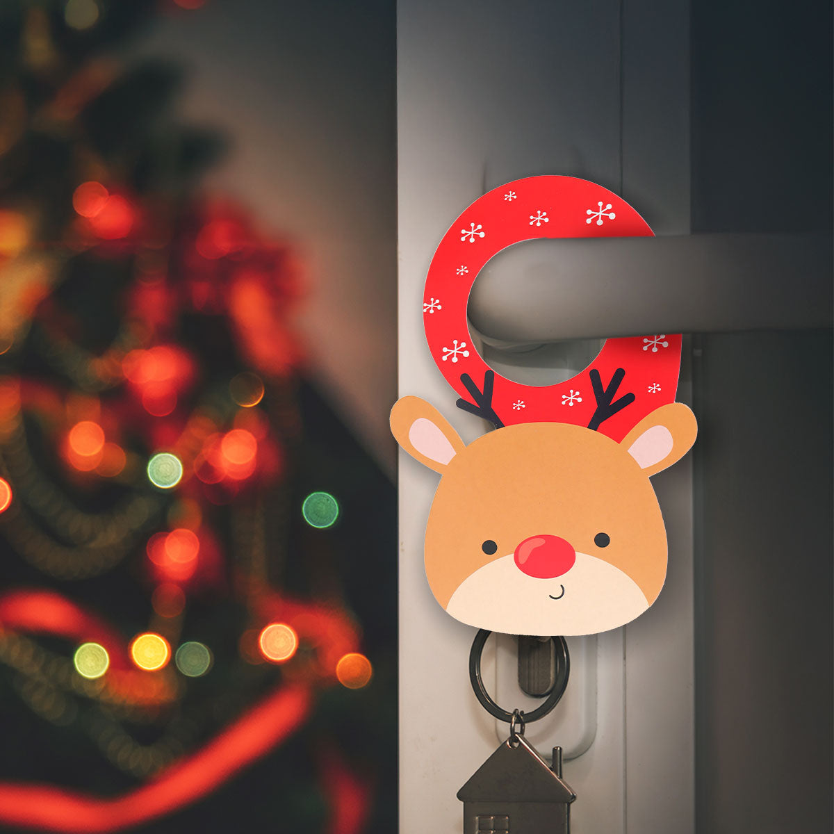Reno, Adorno para Manija de Puerta Navideño