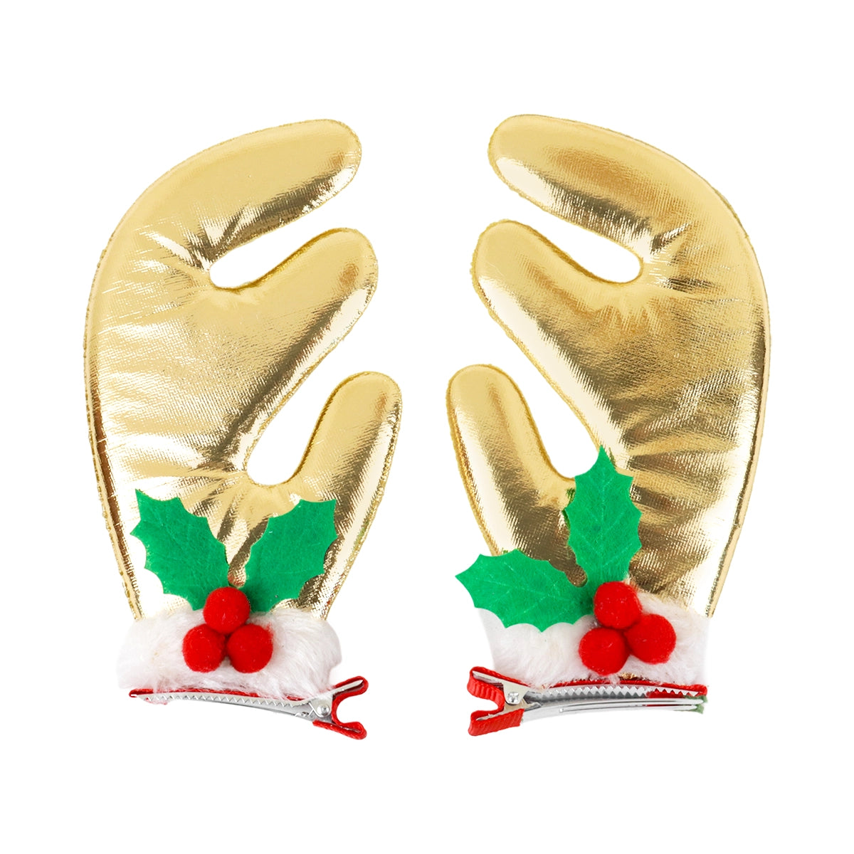 Broches para el Cabello con Diseño de Reno, Color Dorado