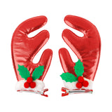 Broches para el Cabello con Diseño de Reno, Color Rojo