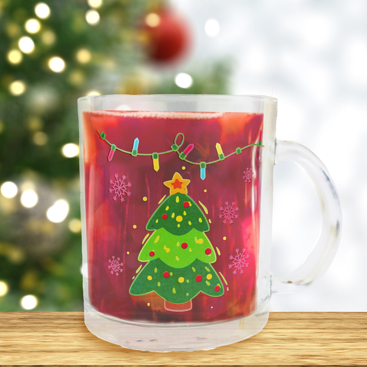 Taza Transparente, Pino, 340 ml