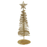 Árbol Navideño Brillante Decorativo, Color Dorado, 10 cm