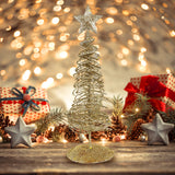 Árbol Navideño Brillante Decorativo, Color Dorado, 10 cm