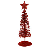 Árbol Navideño Brillante Decorativo, Color Rojo, 10 cm