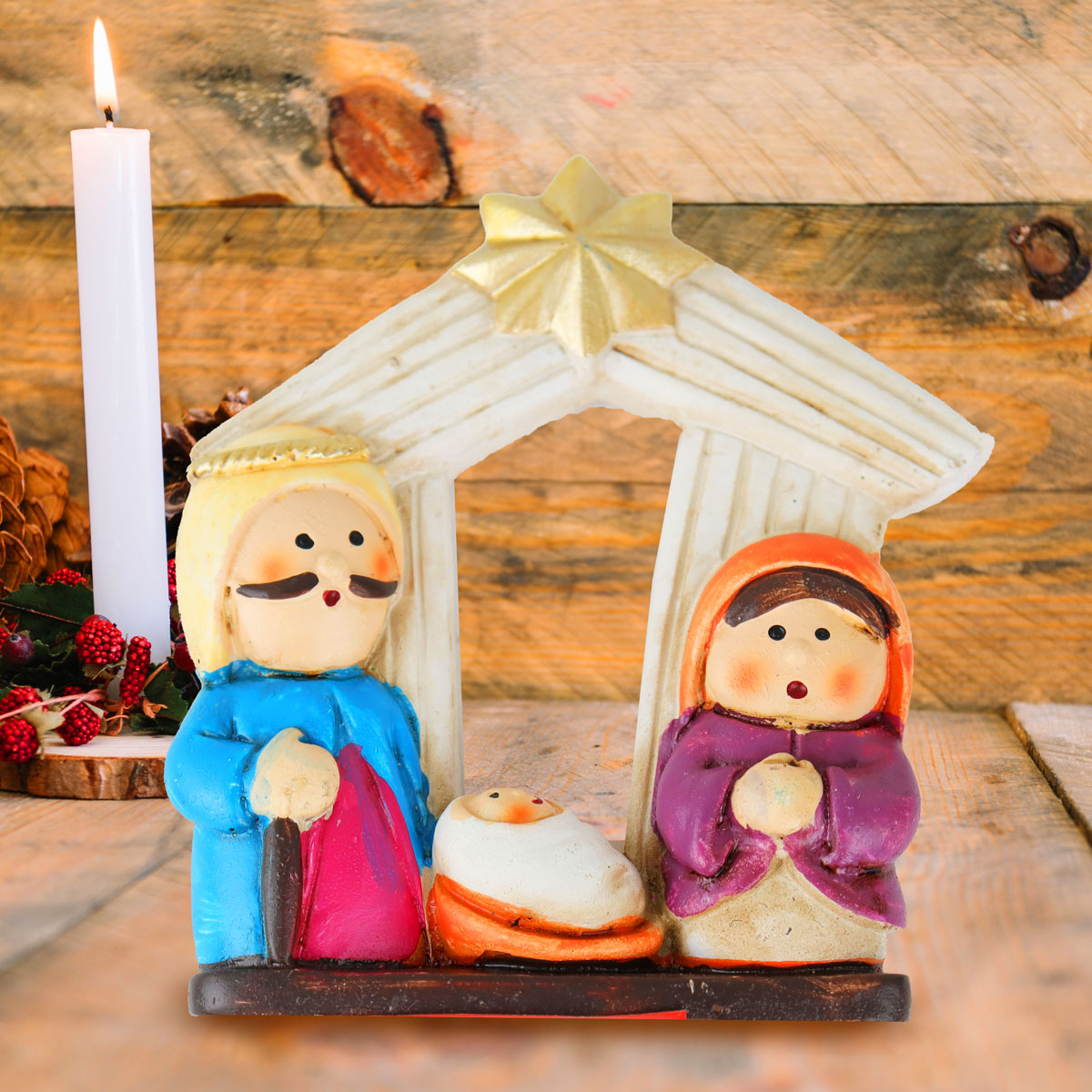 Mini Nacimiento, Figura Decorativa de Cerámica