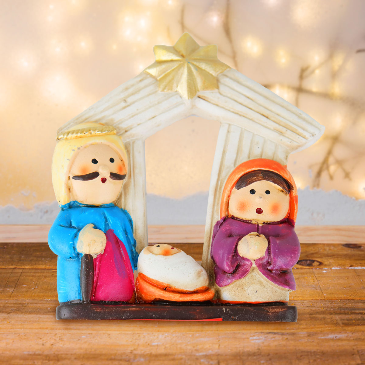 Mini Nacimiento, Figura Decorativa de Cerámica