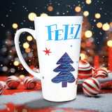 Taza Navideña de Cerámica color Blanco, Feliz Navidad