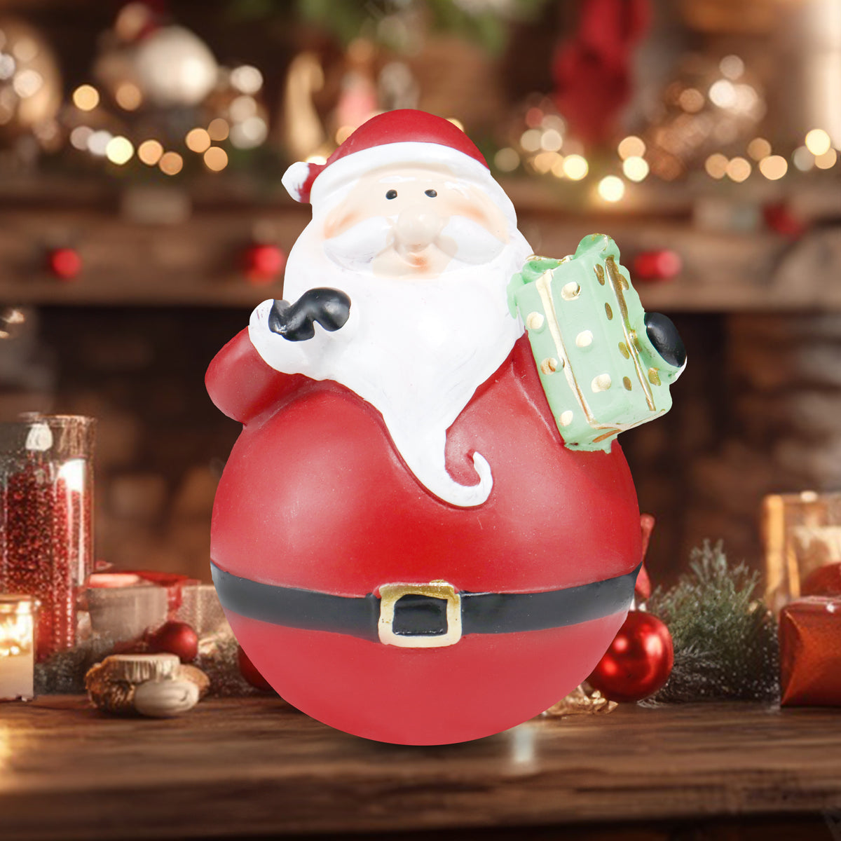 Figura Decorativa de Santa Claus Navideño