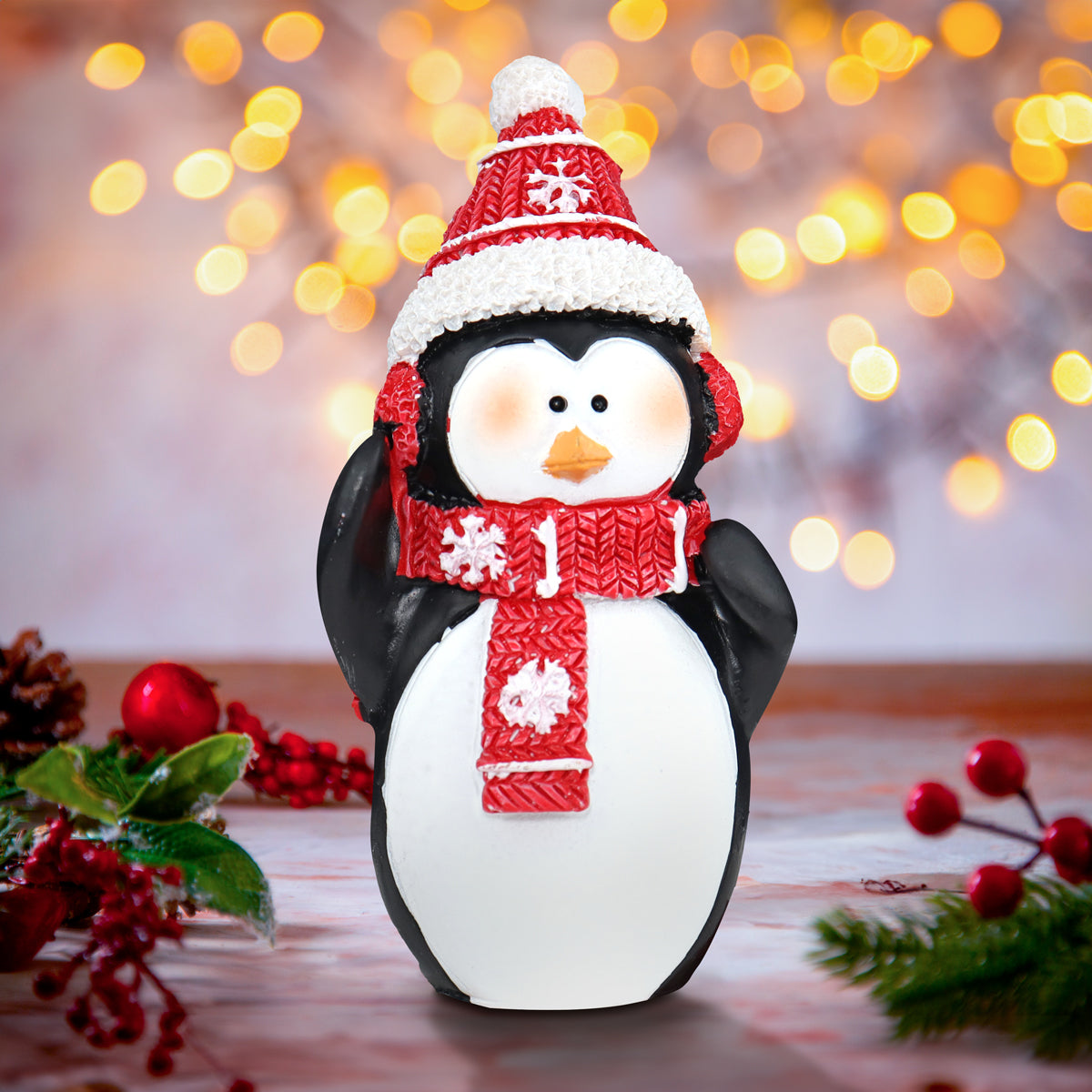 Figura Decorativa de Pingüino, 11cm