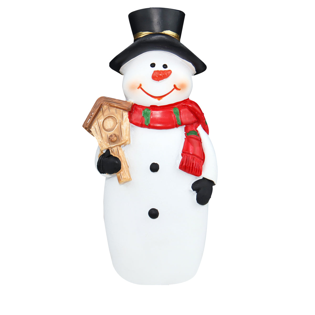 Figura Decorativa con Diseño de Muñeco de Nieve con Faro