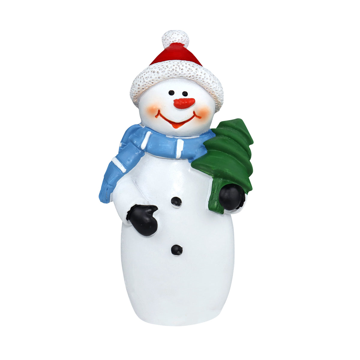 Figura Decorativa con Diseño de Muñeco de Nieve con Pino