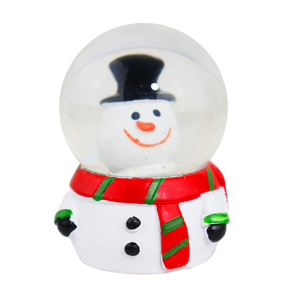 Muñeco de Nieve, Bola de Nieve de Cerámica y Cristal con Glitter