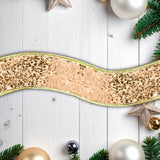 Listón Navideño Ribbon con Glitter