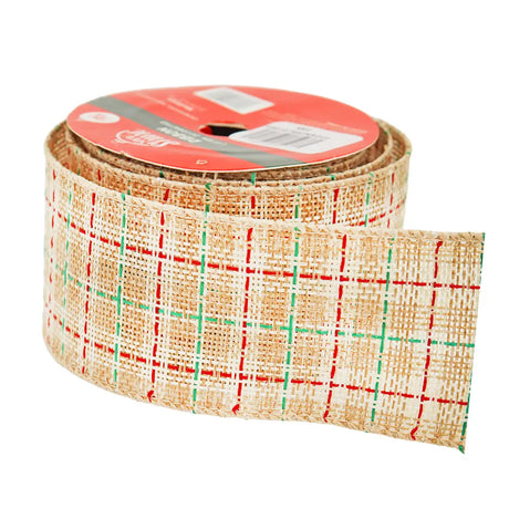 Listón Navideño Ribbon color Beige