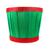 Canasta Navideña, Color Verde y Rojo