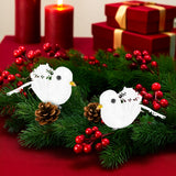 Ornamento Navideño de Pájaro, Color Blanco, 2 pzas