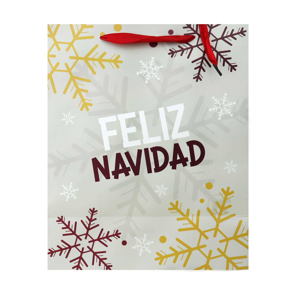 Bolsa de Regalo Navideña color Gris, Feliz Navidad