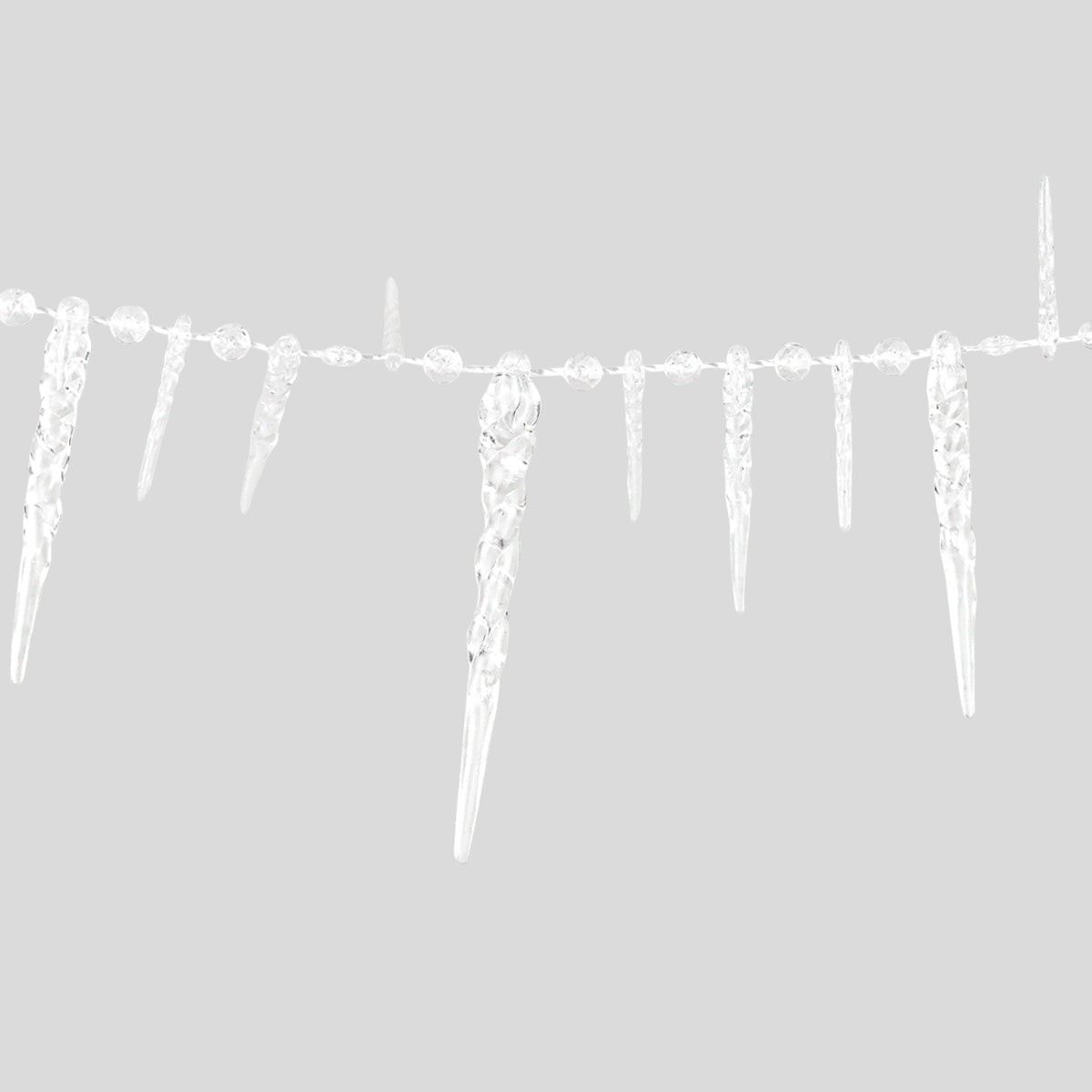 Guirnalda Tipo Hielo de Plástico Transparente, 2 m