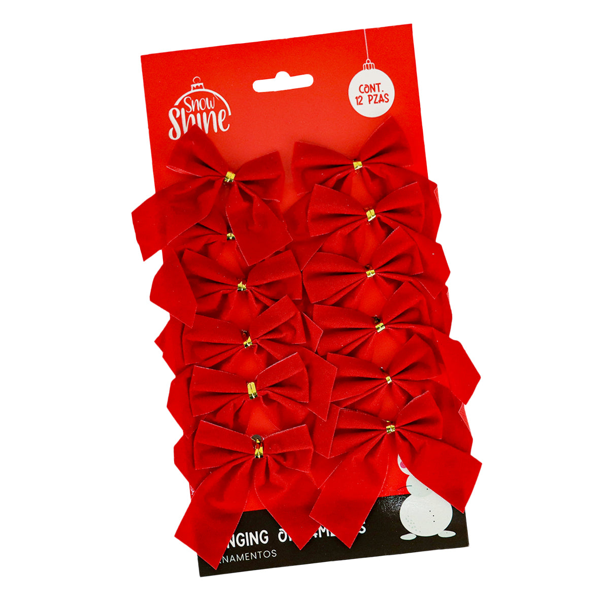 Set de 12 Moños, Color Rojo