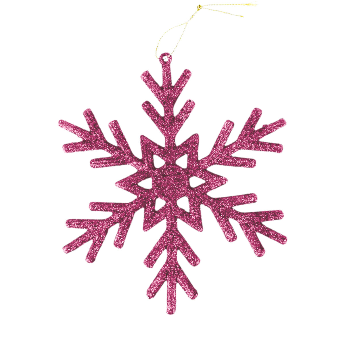 Ornamento con Diseño de Copo de Nieve color Fucsia