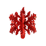 Copo de Nieve 3D color Rojo con Glitter