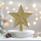 Estrella Brillante color Oro para Punta de Árbol de Navidad