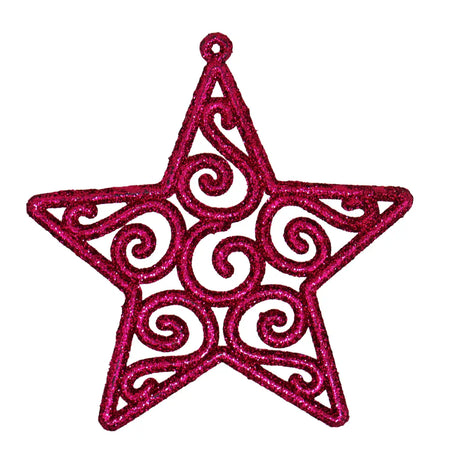 Ornamento Navideño en Forma de Estrella, 4pzas