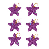 Mini Estrellas, Ornamento Navideño Glitter, Color Morado
