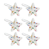 Mini Estrellas, Ornamento Navideño Glitter, Color Blanco