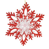 Copo de Nieve Transparente con Diamantina color Rojo