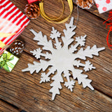 Ornamento en Forma de Copo, Color Blanco, 2 pzas