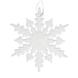 Ornamento en Forma de Copo, Color Blanco, 2 pzas