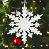 Ornamento en Forma de Copo, Color Blanco, 2 pzas