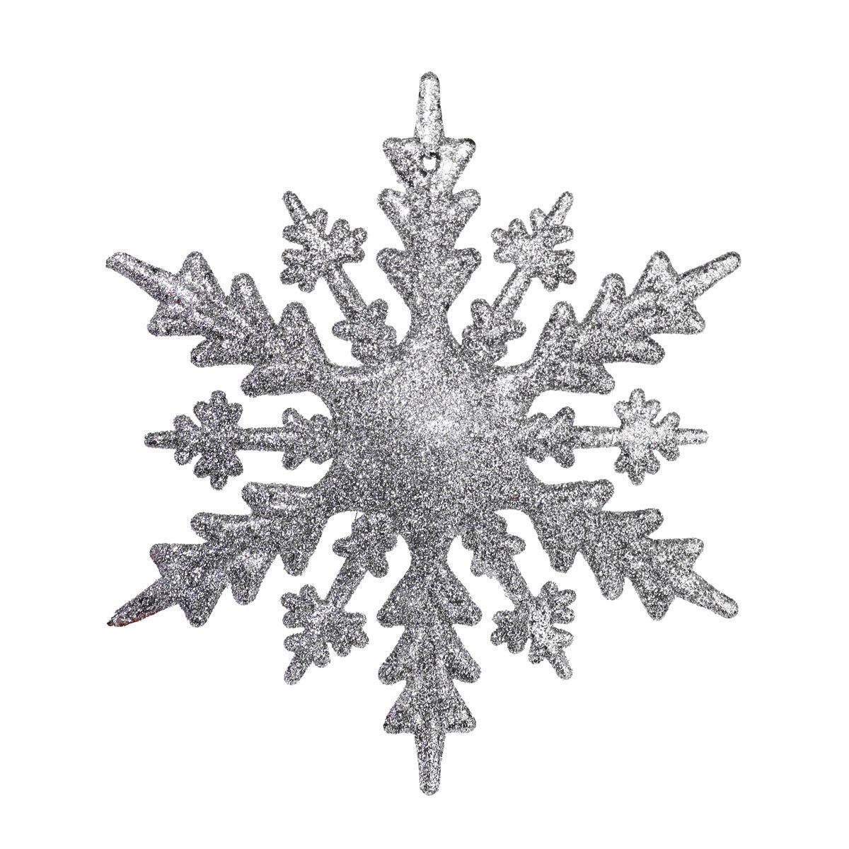 Ornamento en Forma de Copo, Color Plateado, 2 pzas