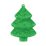 Set Mini Árbol Navideño con Glitter, Color Verde, 5 pzas