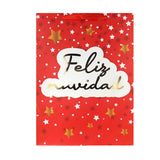 Bolsa de Regalo Navideña "Feliz Navidad" color Rojo/Dorado