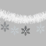 Guirnalda Navideña de Tinsel color Blanco, 1.5m