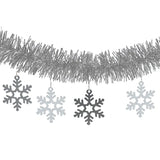 Guirnalda Navideña de Tinsel color Plata, 1.5m
