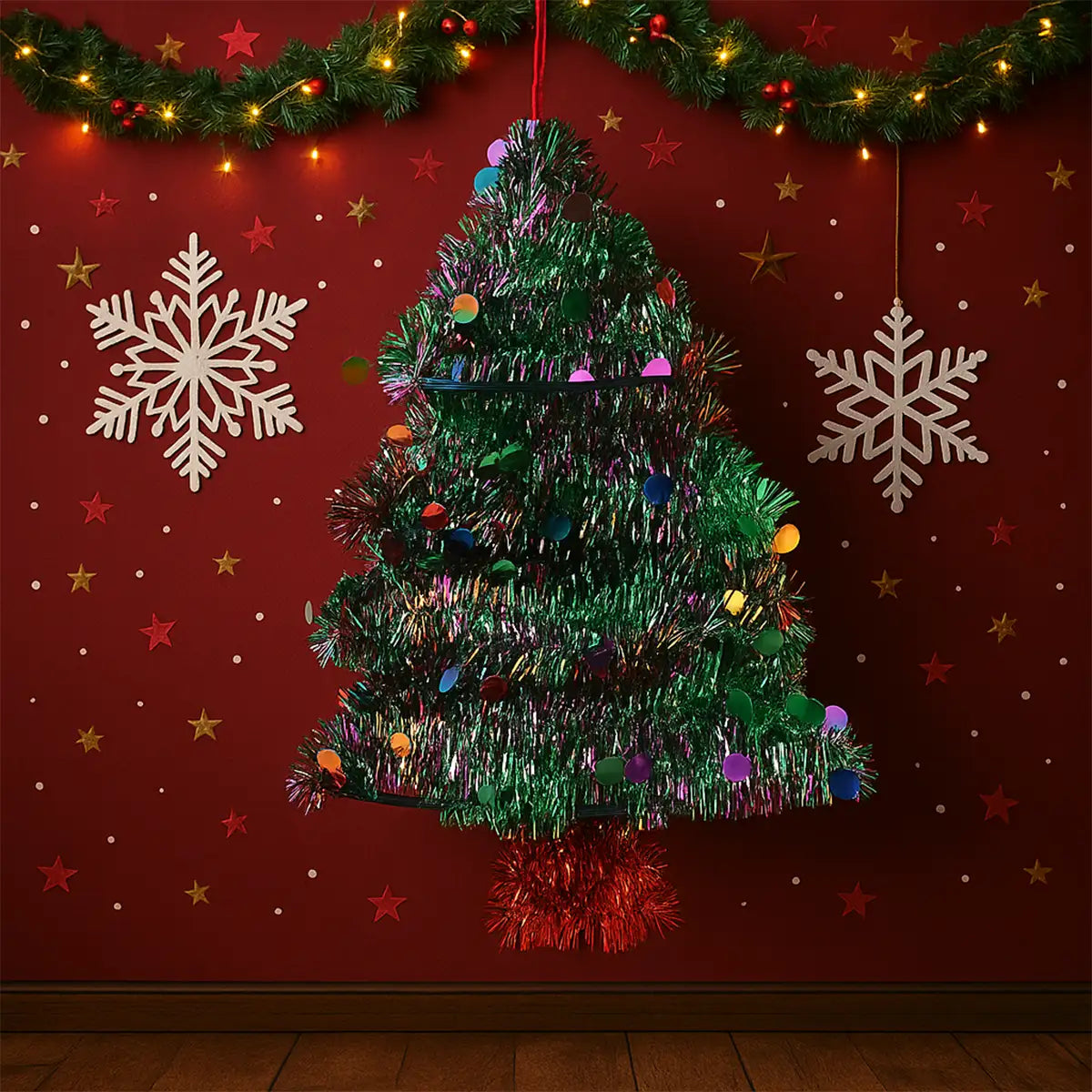 Árbol Navideño Decorativo de Tinsel