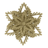 Copo de Nieve con Diamantina color Oro, 2pzas