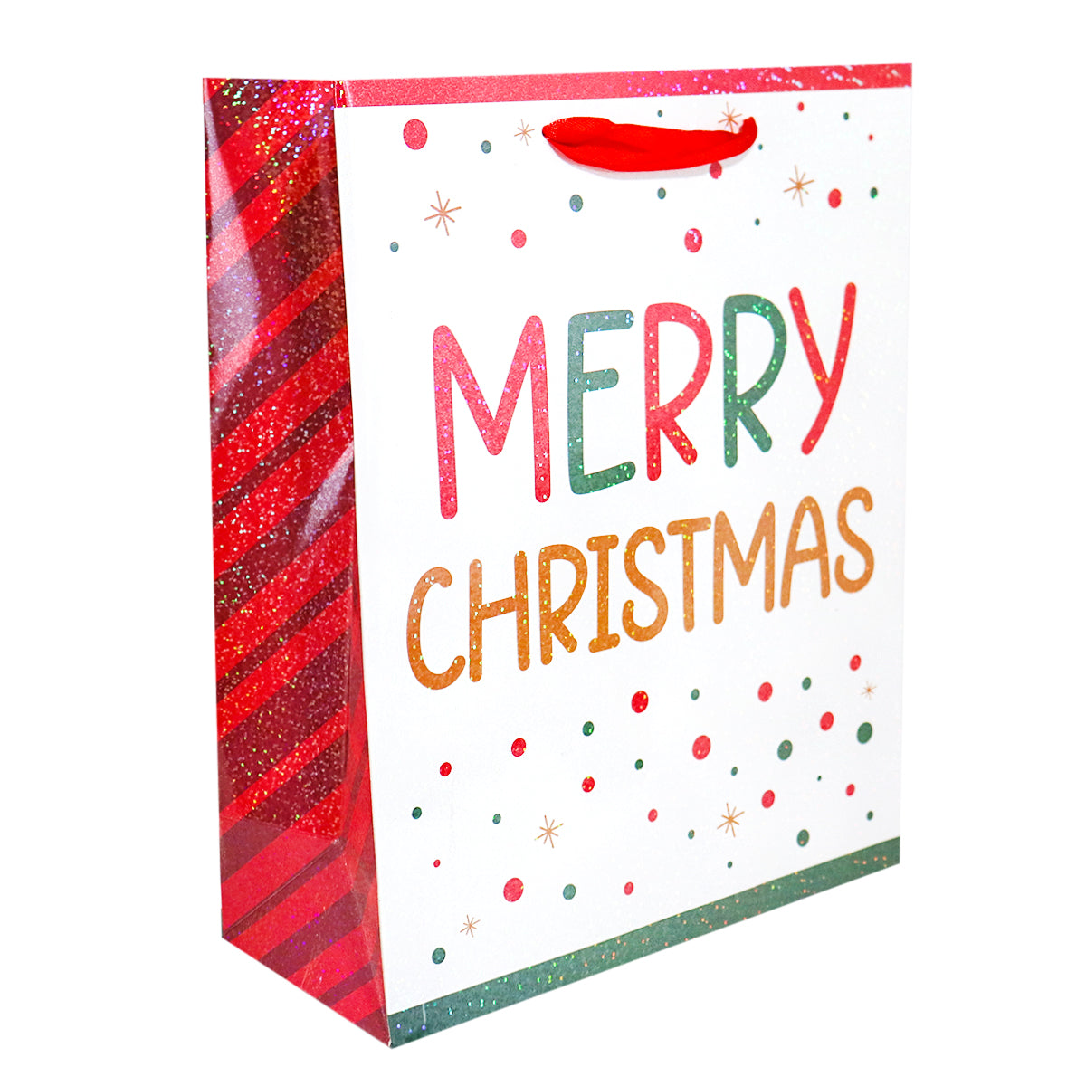 Bolsa de Regalo para Navidad "Merry Christmas" Color Blanco