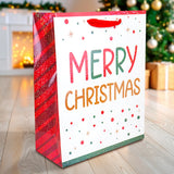 Bolsa de Regalo para Navidad "Merry Christmas" Color Blanco