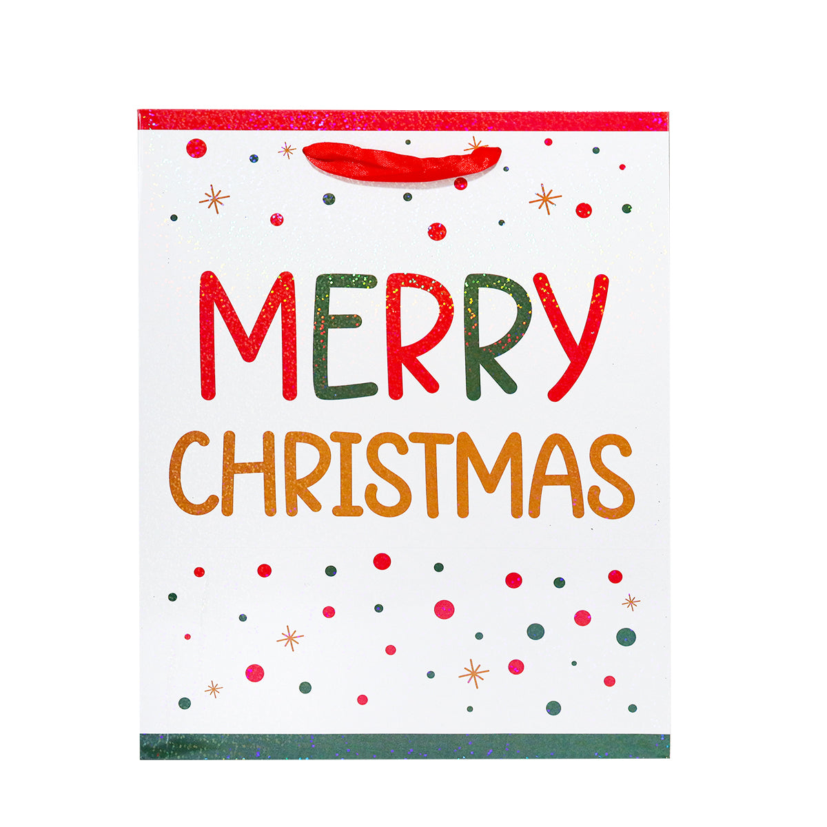 Bolsa de Regalo para Navidad "Merry Christmas" Color Blanco