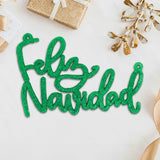 Ornamento "Feliz Navidad" con Diamantina color Verde