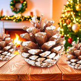 Piñas Decorativas Navideñas Nevadas