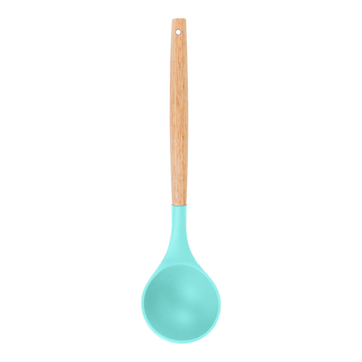 Cucharon de Silicona color Azul para Cocina, 31 cm