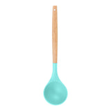 Cucharon de Silicona color Azul para Cocina, 31 cm