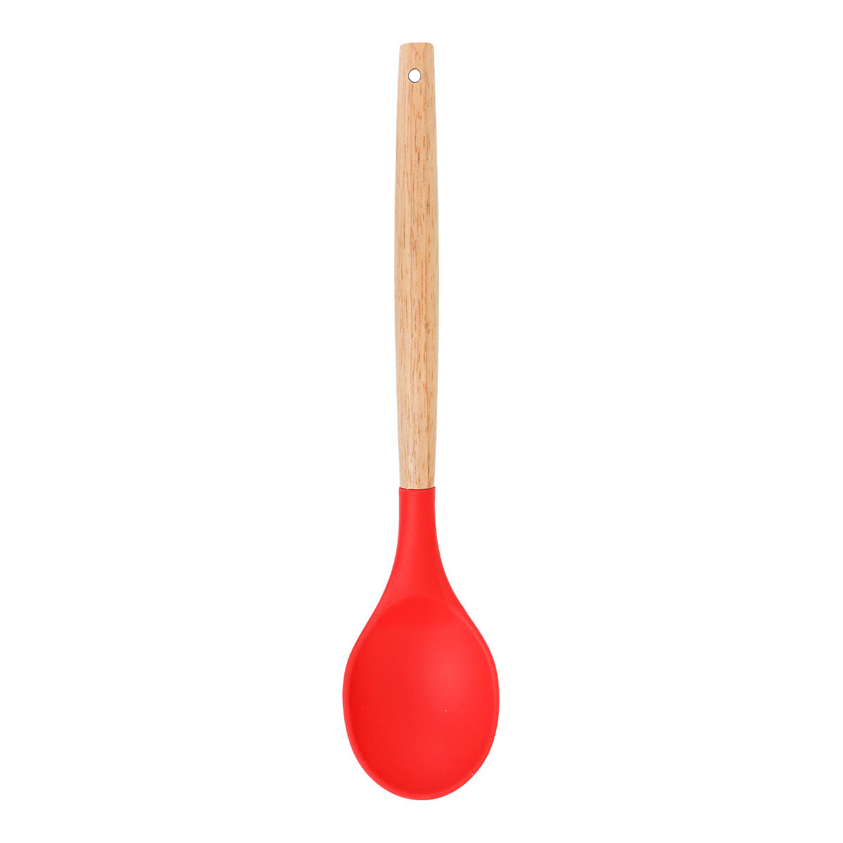 Cuchara de Silicona color Rojo para Cocina, 31 cm