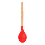 Cuchara de Silicona color Rojo para Cocina, 31 cm